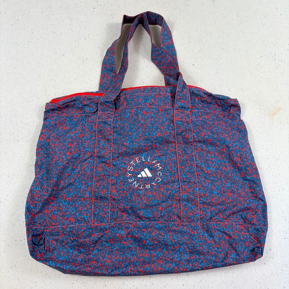 Adidas by Stella McCartney Packable Tote Bag Red‎ Blue Abstract Splatter NWT